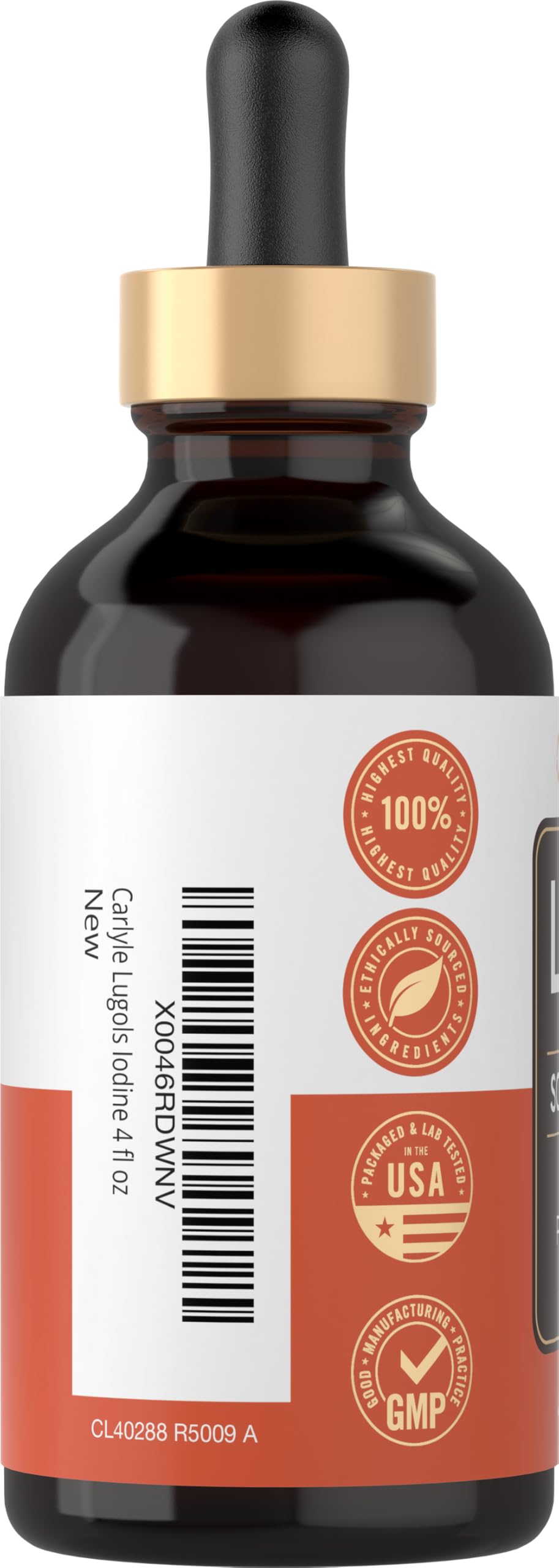 Carlyle Lugols Iodine 2 Percent | 4 fl oz (Pack of 1) | Potassium Iodide and Iodine Solution 2% Liquid Drops